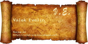 Valek Evelin névjegykártya